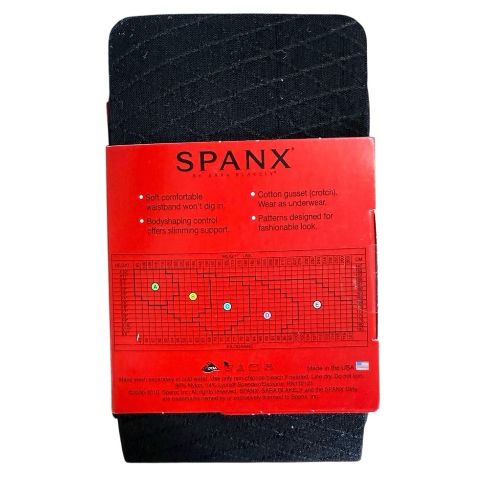 SPANX‎ Black Patterned Tight-End Tights - Picture 2 of 2